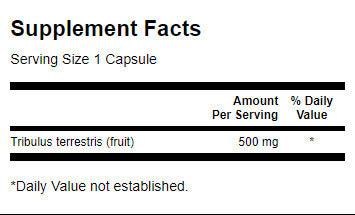 Fructul Tribulus cu spectru complet 500 mg - 90 capsule