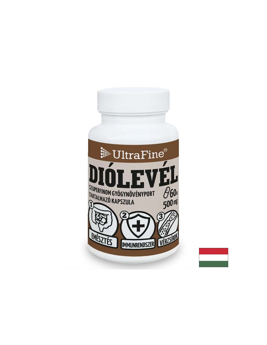 Digestie bună și imunitate - Nuc (frunză), 500 mg x 60 capsule