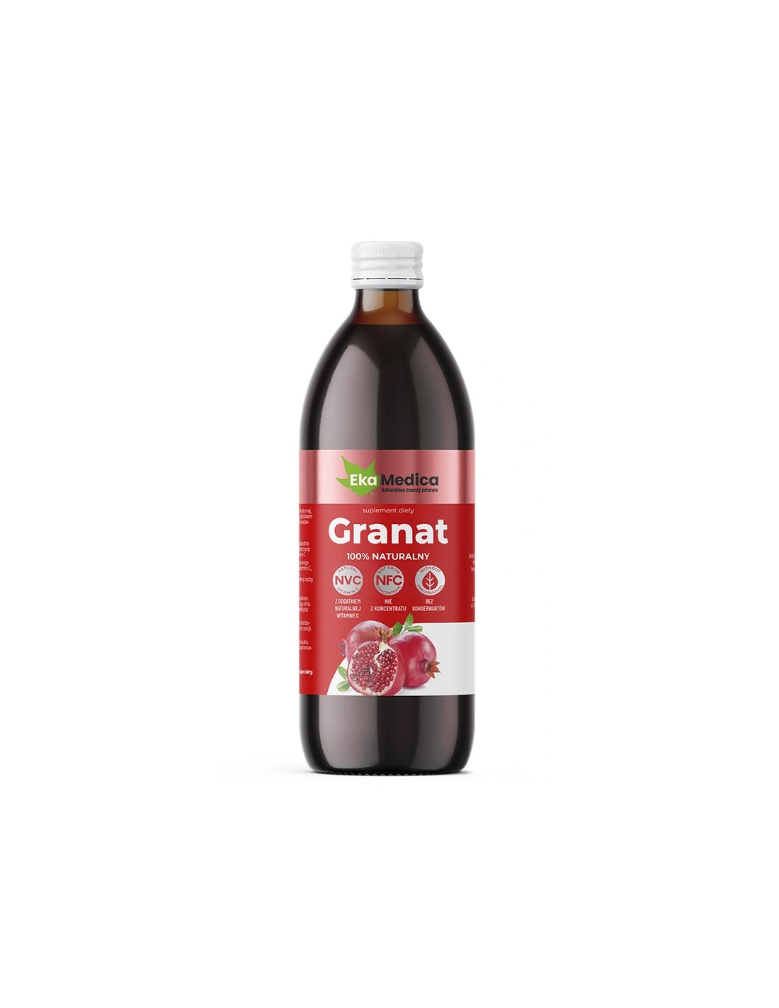 Suc de rodie cu camu-camu si vitamina C naturala - Antioxidant si tonic energetic, 500 ml, 10 sau 20 doze