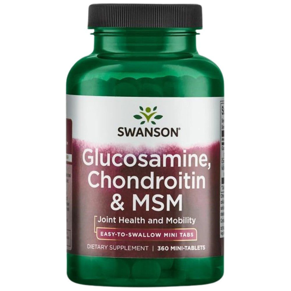 Glucozamină, condroitină și MSM | Mini tablete - 360 tablete