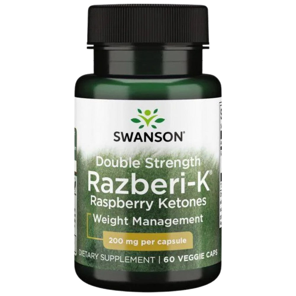 Razberi - K 200 mg | Cetone de zmeură cu dublă putere - 60 capsule