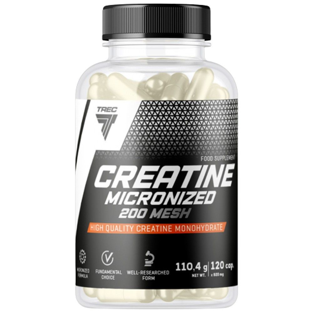 Creatina Micronized 200 Mesh | Capsule de creatină monohidrat de înaltă calitate - 120 capsule