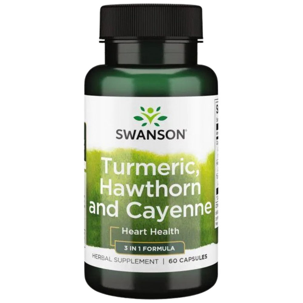 Turmeric, păducel și Cayenne 60 capsule