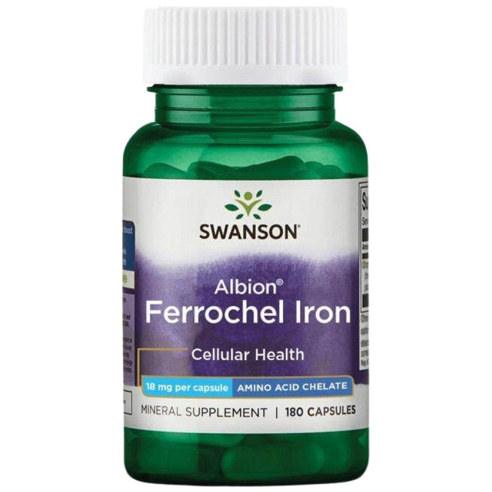 Albion Chelated Ferrochel Iron 18 mg 180 capsule