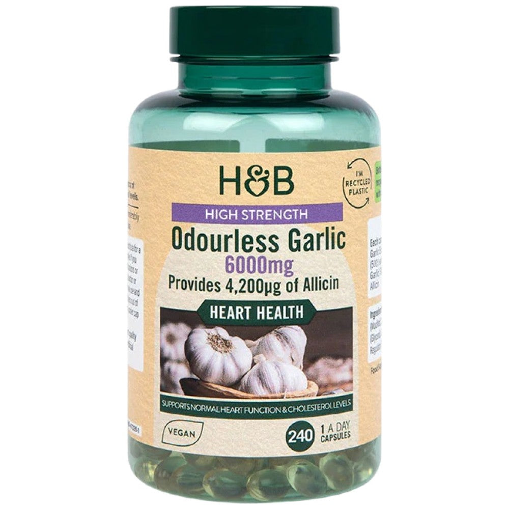 Usturoi inodor de înaltă rezistență 6000 mg - 240 capsule