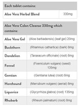 Aloe Vera Colon Cleanse 330 mg - 120 Tablete