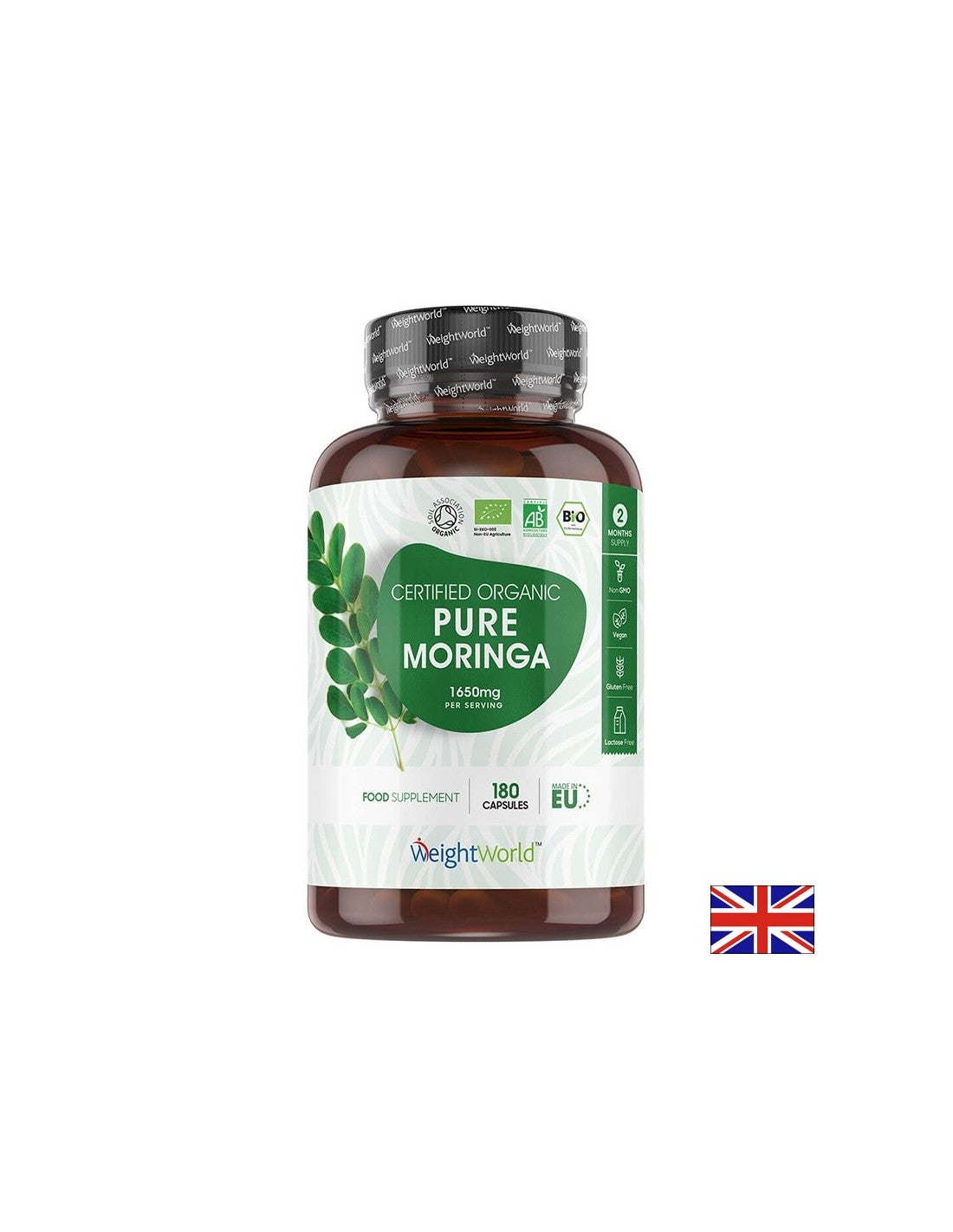 Antioxidant, regleaza glicemia - Moringa, 550 mg x 180 capsule