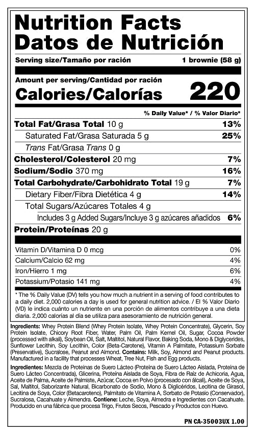Brownie cu proteine ​​/ 58 g