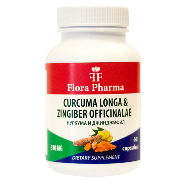 Turmeric si Ghimbir /60 capsule, 30 doze/ FLORA PHARMA