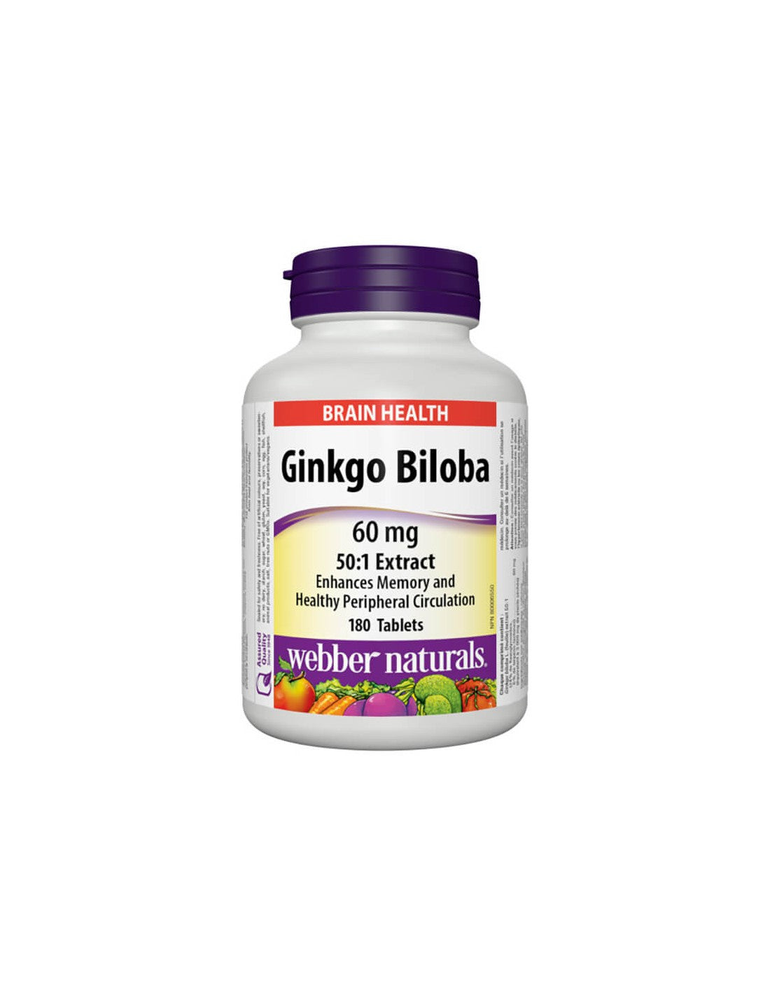 Memoria, concentrarea, circulatia sangelui - Ginkgo biloba 60 mg, 180 comprimate