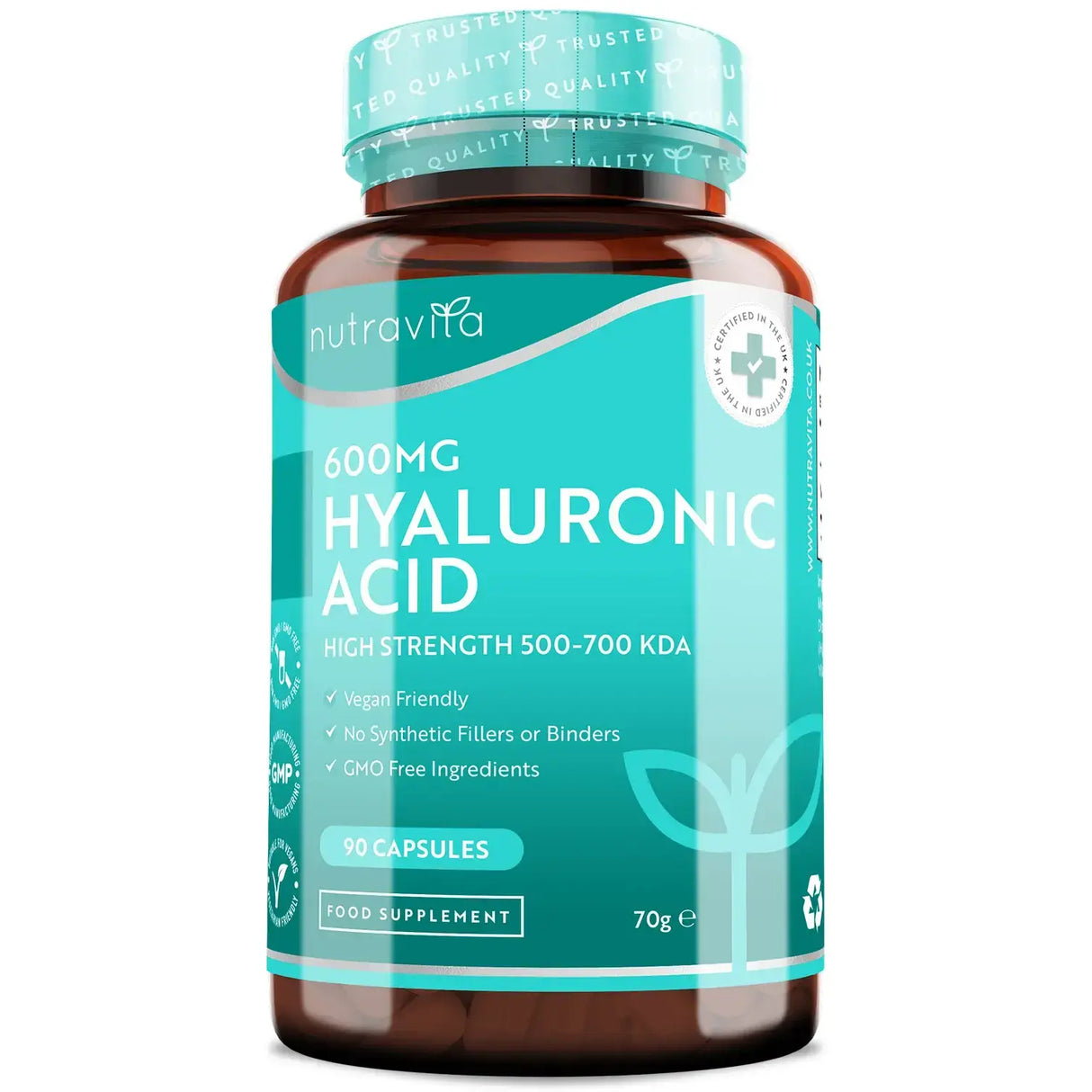 Acid Hialuronic 600 mg / Acid Hialuronic 600 mg / 90 capsule, 90 zile/ Nutravita