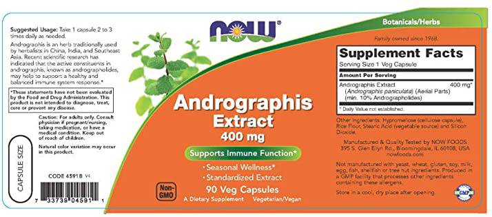 Extract de Andrographis Paniculata 400 mg - 90 capsule