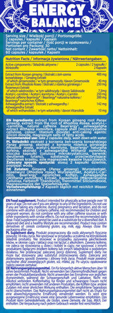 Bilanțul energetic | Cofeina naturala + Adaptogeni - 60 capsule