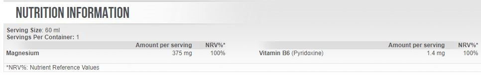Magneziu + Vitamina B6 Shot / 60 ml