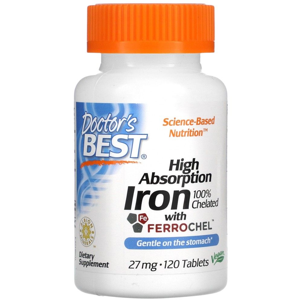 BEST Fier chelat cu absorbție ridicată 100% - 120 tablete