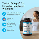 Omega 3 2000 mg /EPA 660 mg, DHA 440 mg/ Ulei de pește pur /240 capsule, 120 doze/ Nutravita