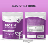 Biotină + Seleniu + Zinc tablete pentru piele, păr și unghii – 365 tablete vegane timp de 1 an Nutravita