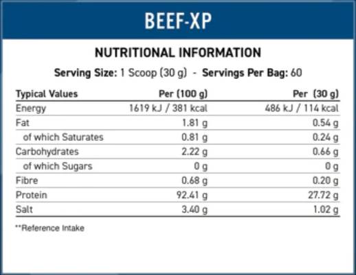 Carne de vită-XP | Proteină transparentă de vită hidrolizată - 1800 de grame