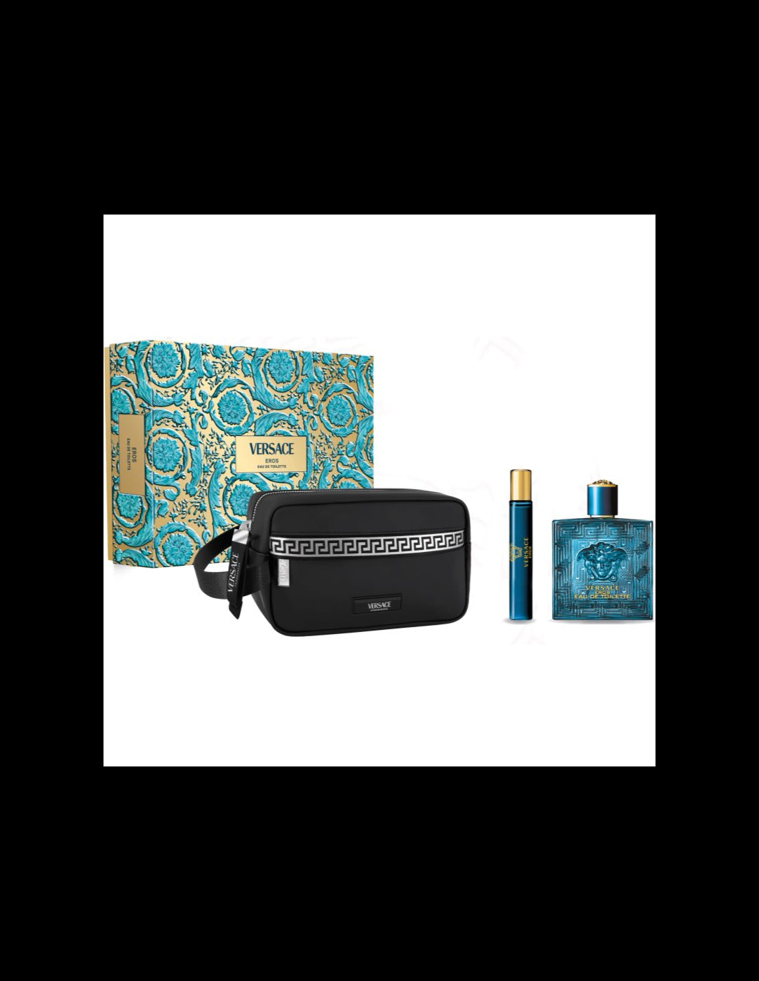 Versace Eros Eau De Toilette Spray 100ml Set de Craciun 3 Bucati