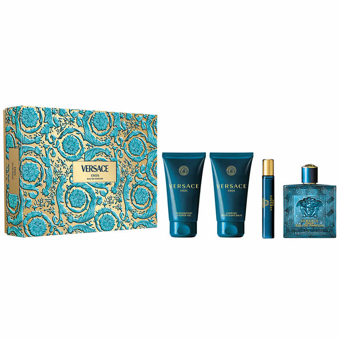 Versace Eros Eau De Parfum Spray 100ml Set 4 Bucuri