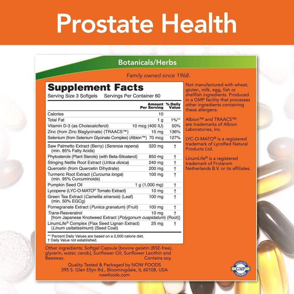Sanatatea Prostatei - 180 capsule de gel