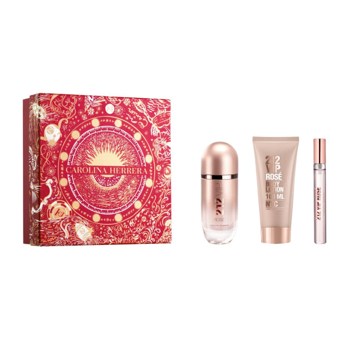 Carolina Herrera 212 Vip Rose Eau De Parfum Spray 80ml Set 3 Piese Crăciun 2023