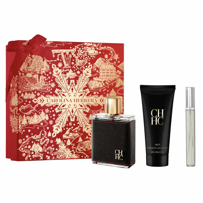 Carolina Herrera Ch Men Eau De Toilette Spray 100ml Set 3 Piese
