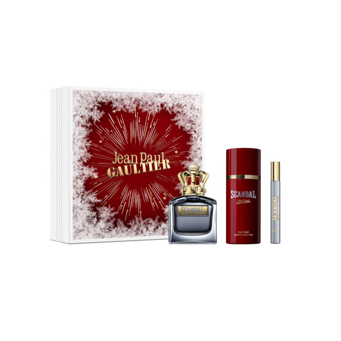 Jean Paul Gaultier Scandal Pour Homme Eau De Toilette Spray 100ml Set 3 Piese Craciun 2023