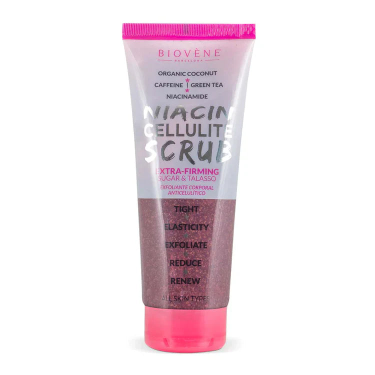 Scrub anticelulitic cu niacina cu nuca de cocos pentru fermitatea si netezirea pielii 250 ml