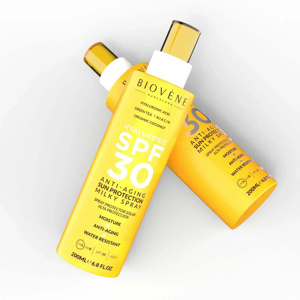 Protecție solară pentru față și corp SPF 30 cu acid hialuronic anti -îmbătrânire - 200 ml