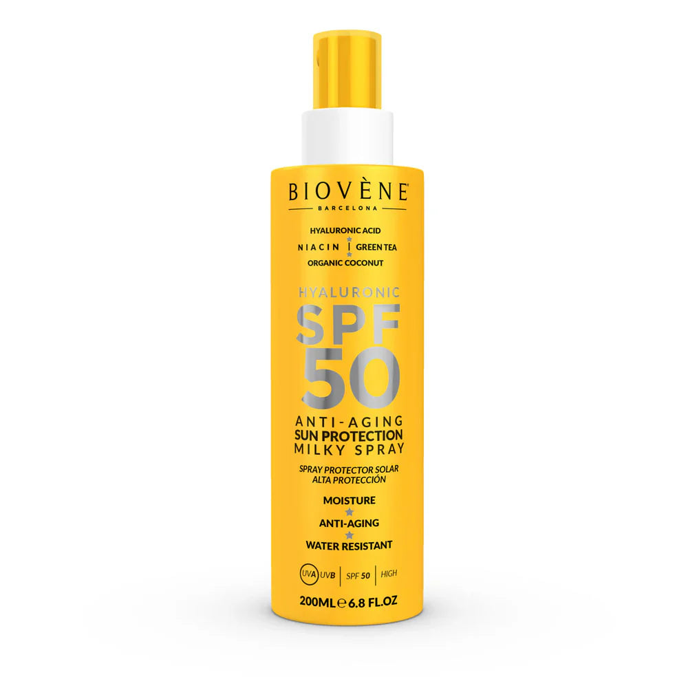 Protecție solară pentru față și corp SPF 50 cu acid hialuronic anti -îmbătrânire - 200 ml