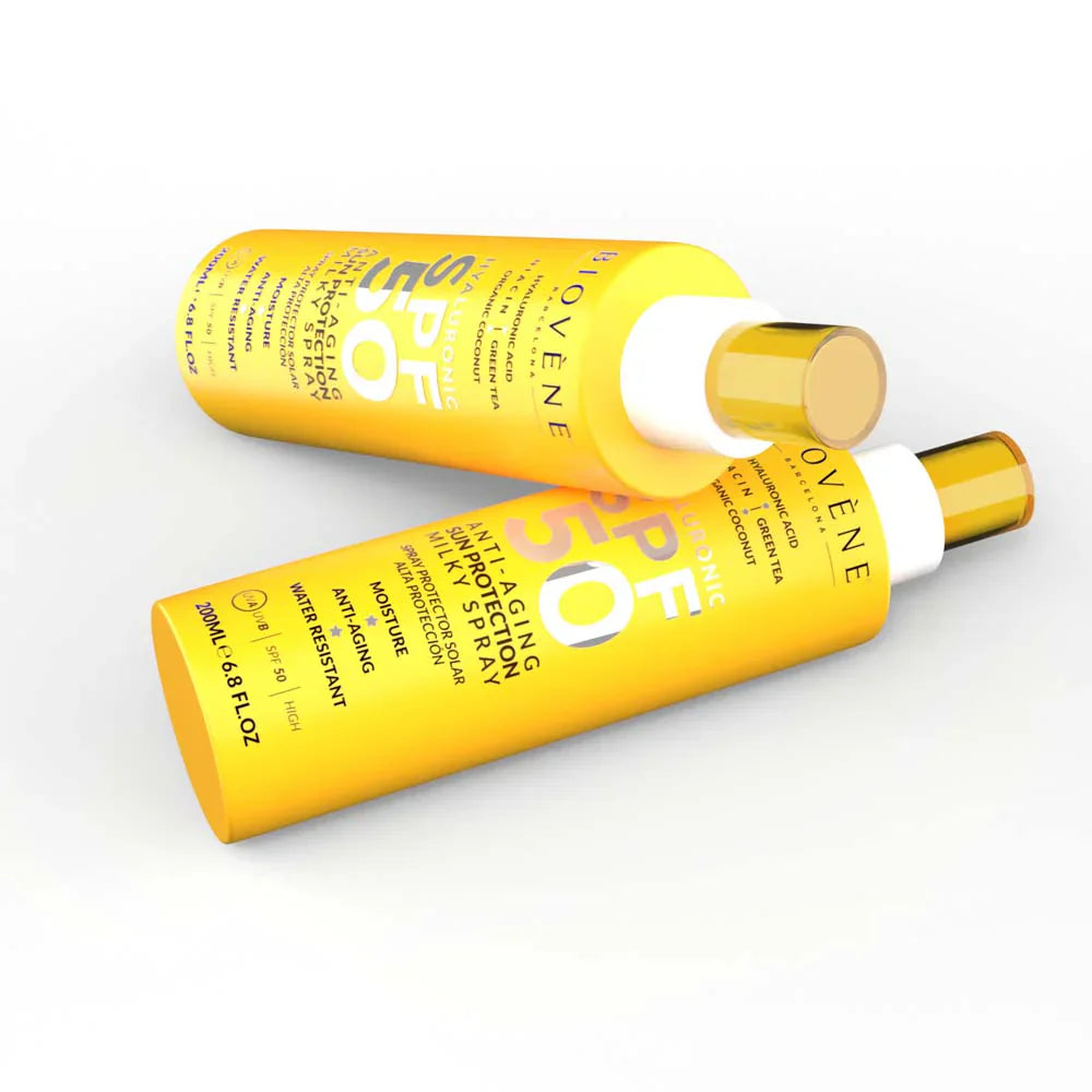 Protecție solară pentru față și corp SPF 50 cu acid hialuronic anti -îmbătrânire - 200 ml