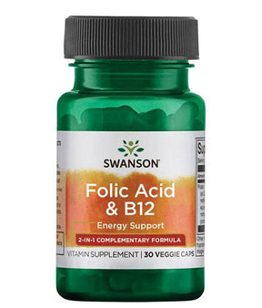 Folic Acid & B12 - 30 capsules - Nutra Best Europe