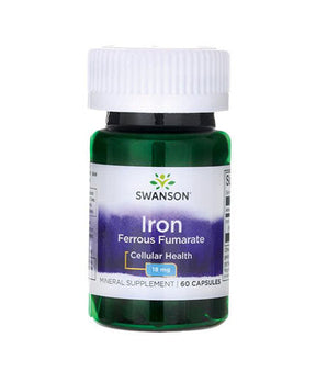 Iron (Ferrous Fumarate) 18 mg - 60 capsules - Nutra Best Europe