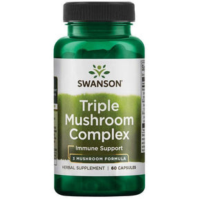 High-Potency Triple Mushroom Standardized Complex - 60 capsules - Nutra Best Europe