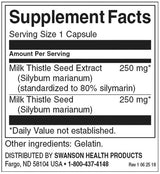 Milk Thistle 250 mg - 120 капсули - Feel You