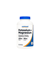Funcția nervoasă și musculară - Potasiu + Magneziu, 99 mg/210 mg, 240 capsule Nutricost