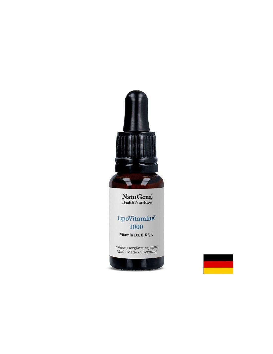 Vitamine lipozomale A, D3, E, K2 - absorbție ridicată - LipoVitamine® 1000, picături de 15 ml, ~ 525 doze