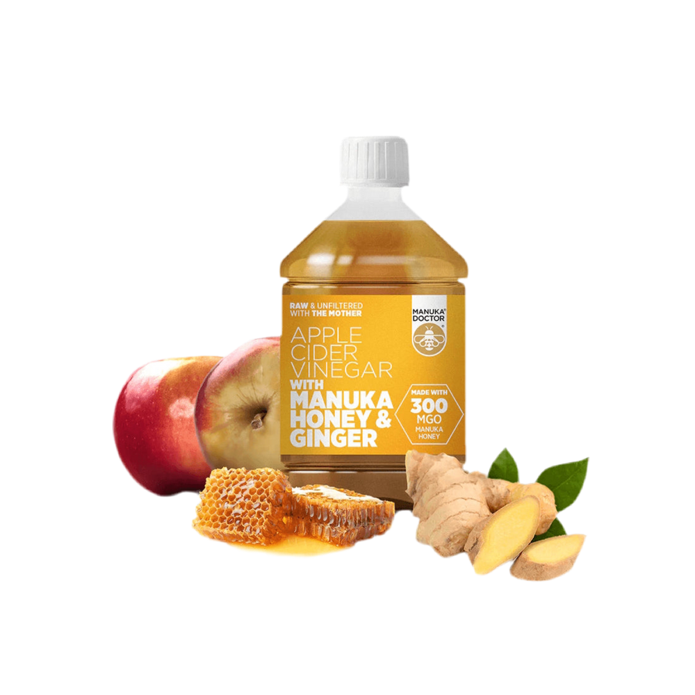 Otet de mere + miere de manuka si ghimbir - Otet de mere cu miere de manuka si ghimbir (300 MGO), 500 ml