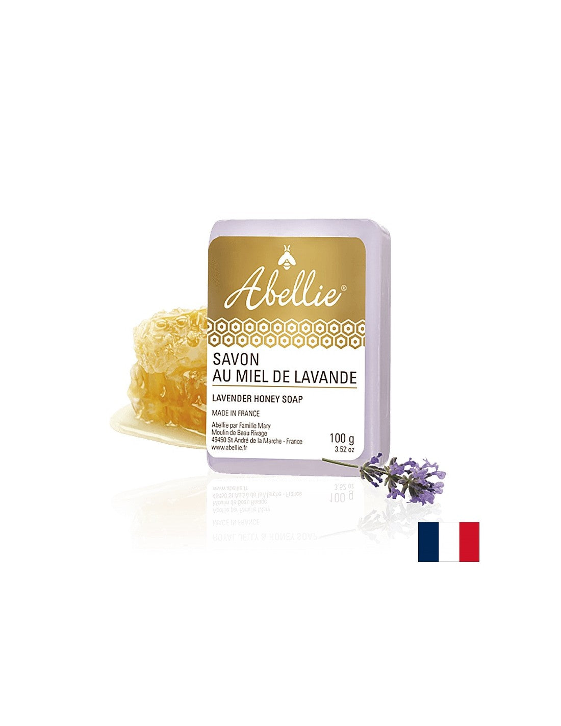 Săpun cu miere și lavandă - Abellie Savon au miel de Lavande, 100 g