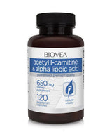 Acetil L-Carnitină + Acid Alfa Lipoic 650 mg / 120 Caps
