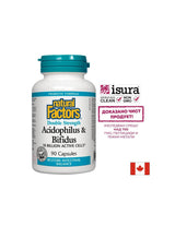 Acidophilus &amp; Bifidus 10 miliarde de celule active Double Strength / Acidophilus bifidus, 10 miliarde de probiotice active, 90 de capsule