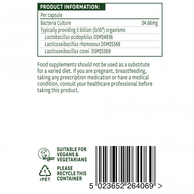 Complex probiotic cu Acidophilus (Acidophilus Complex) 5 miliarde. 60 capsule NaturesAid