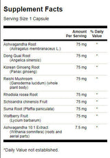 Complex de plante adaptogene | cu Rhodiola Ashwagandha Ginseng - 60 capsule