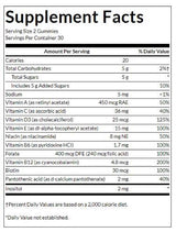 Gumii cu multivitamine pentru adulți | Piersici, portocale și căpșuni - 60 de tablete masticabile