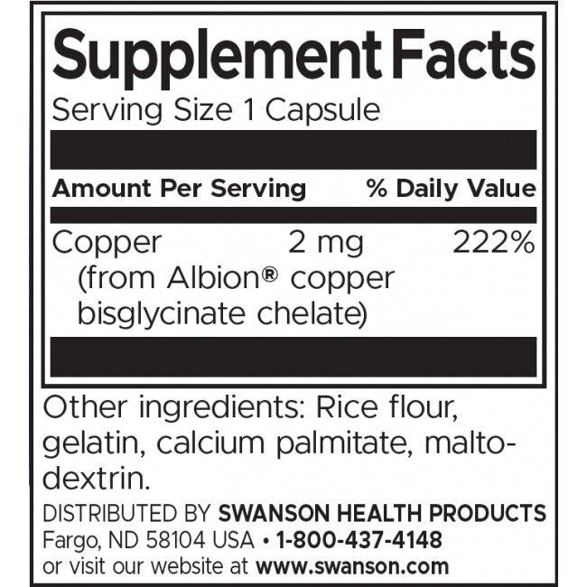 Albion Copper 2 mg / 60 capsule - 0