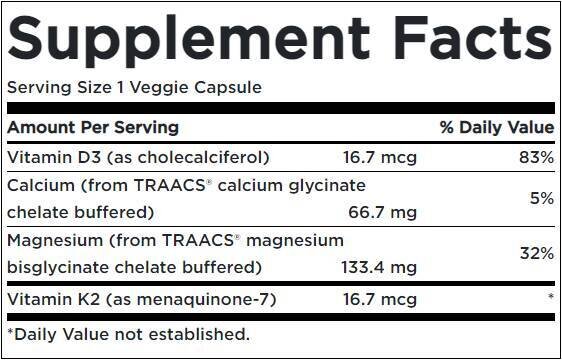 Albion Magneziu &amp; Calciu / cu Vitamina D3 &amp; K2 - 90 capsule