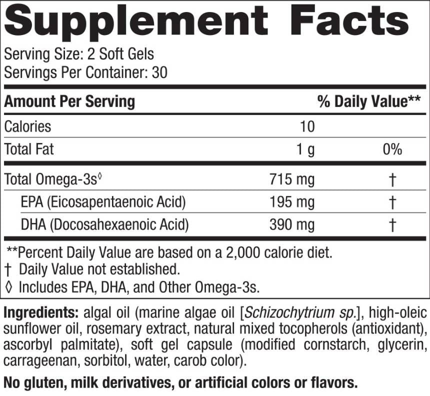 Alge Omega 715 mg - 120 capsule de gel