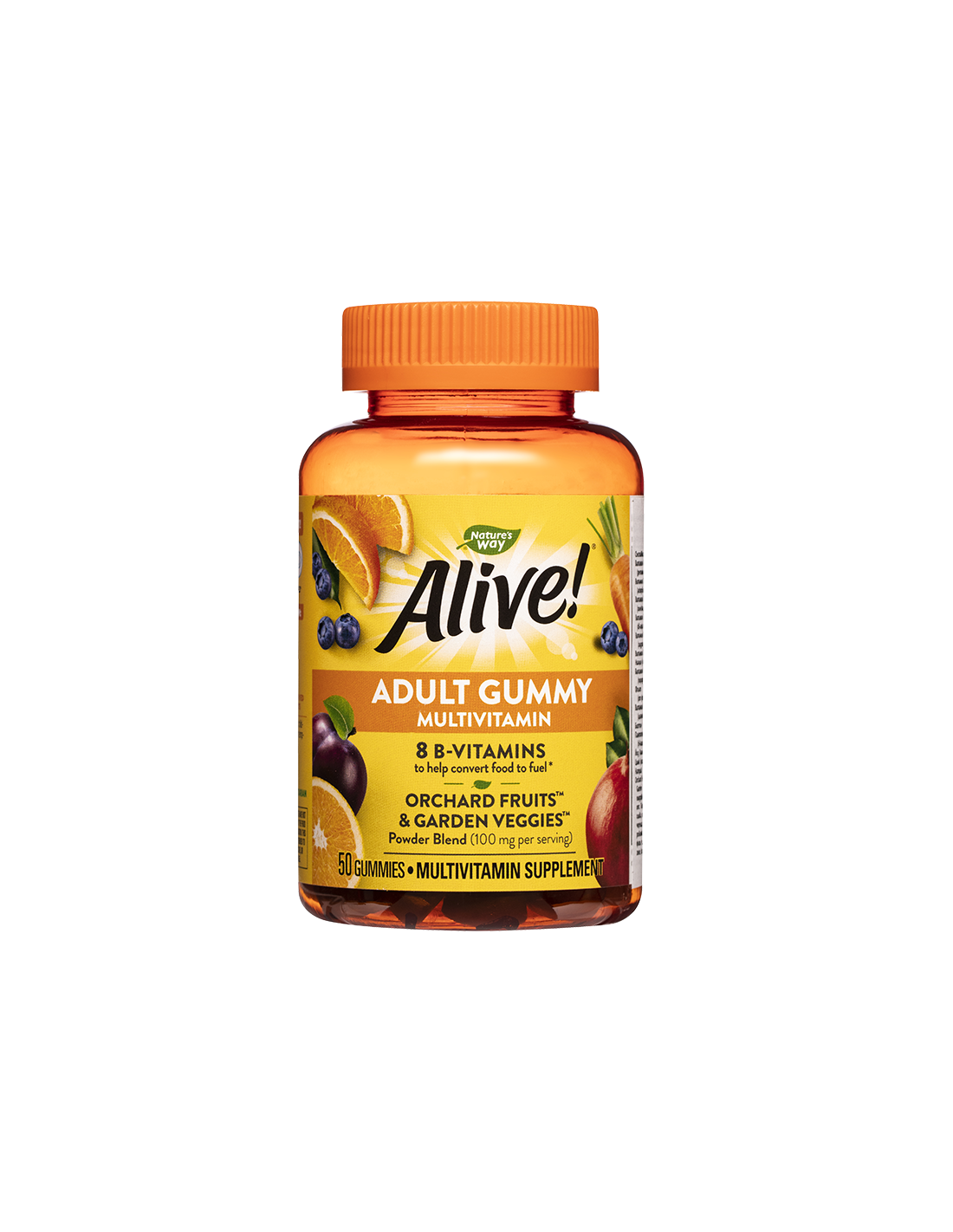 În viaţă! Adult Gummy Multivitamin/ Alive! Multivitamine, 50 tablete de jeleu Nature's Way