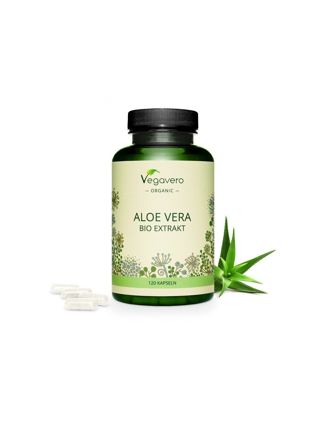 Aloe Vera Bio Extrakt / Aloe Vera BIO Extract, 120 capsule, 100% Vegan